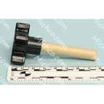 Knob, Star, 1.50-Dia. 4EAR, .31-24X2.0-Long Stud