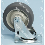 Caster, Swivel, 4.0-Dia. 1.3-Wide, 4 Hole