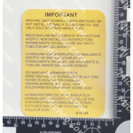 Replacement Part Decal Important