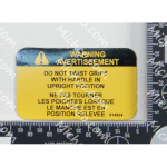 Replacement Part Decal Warning