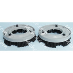 Brush, Disk, Scrub, 12.0"-Dia., Polypropylene Set Of Two