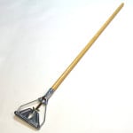 Quick Change Janitor, 60" Mop Handle, Metal Head With Wing Nut