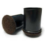 Vinyl Chair Replacement Slip-on Tip 1-1/8" Black w/o Felt 100-Pack