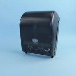 Michco 8" Wide Roll Towel Auto Cut Dispenser Mechanical Smoke Gray