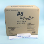 Natural MaxiPad Ultra Thin W/Wings 250cs Box