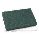 Light Duty White Scouring Pad, 6" X 9"