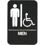 ADA SIGN  6" X 9"  "MEN/ACCESSIBLE"