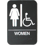 ADA SIGN  6X9"  "WOMEN/ACCESSIBLE"