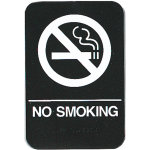 ADA SIGN  6" X 9"  "NO SMOKING"