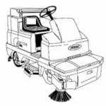 Manual Tennant 510E Rider Sweeper-Scrubber