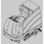 Manual Tennant 7080 Automatic Rider Scrubber