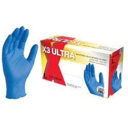 Ammex X3 Ultra Exam 2.0 Mil Nitrile Glove - Medium XUNPF44100