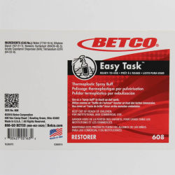Betco Easy Task Spray Buff End User Label