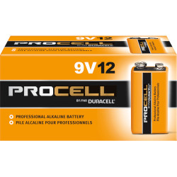 Image of product DuraCell ProCell "9 Volt" Batteries 12/Box 6Box/Cs