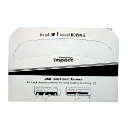 Image of product Toilet Seat Covers, 1/2 Fold, 2500/pack