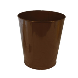 Image of product 28 Qt. Round Metal Wastebasket Brown