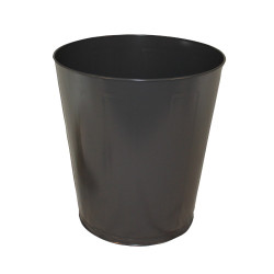 Image of product 46 Qt. Round Metal Wastebasket - Gray