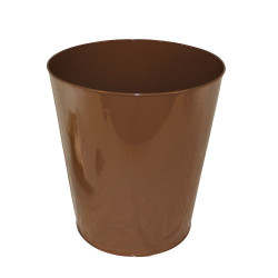 Image of product 46 Qt. Round Metal Wastebasket - Brown
