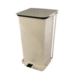 Image of product Step-On Receptacle, 13 Gallon, White, 1 per CS