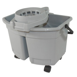 Image of product 15-Qt. Plastic Divided Pail with Wringer