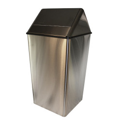 Image of product 36-gal. Mipro Swing Top Receptacle, stainless steel, 1 per CS