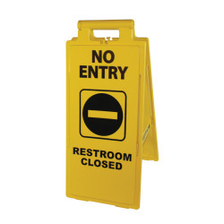 Image of product """No Entry/Restroom Closed"" 2X4 Floor Sign