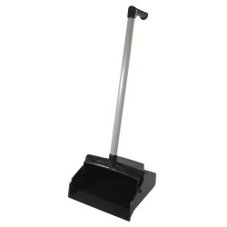 Image of product Lobby Plastic Dustpan Black/Blue With L Shaped Handle #T0011-00
