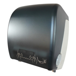 Image of product ClearVu Hands-Free Roll Towel Dispenser, Gray, 1 per CS
