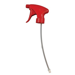 Image of product Contour Trigger sprayer with 8 1/8" Dip Tube, Red, 250 per CS