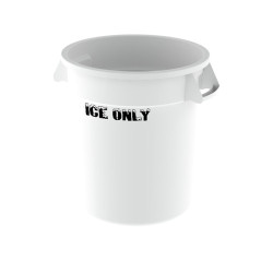 Image of product Container 10 Gallon Value Plus White with Ice Only Logo