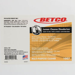 Image of product Betco Lemon Cleaner Deoderizer End User Label