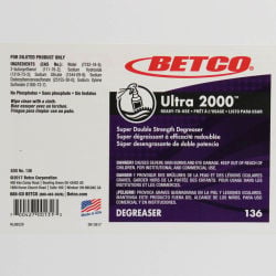 Image of product Betco Ultra 2000 H/D Degreaser End User Label