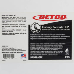 Image of product Betco Factory Formula HP End User Label