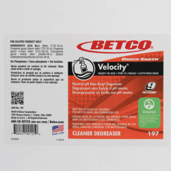 Image of product Betco GE Velocity End User Label