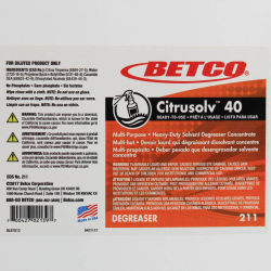 Image of product Betco Citrusolv 40 Degreaser End User Label