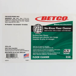 Image of product Betco BioAS No Rinse Floor Cleaner End User Label