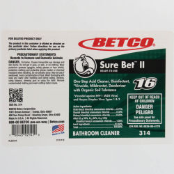 Betco Inc. - Betco Sure Bet II End User Label