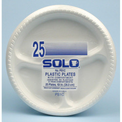 Image of product 10"DIVIDED SOLID PLAST PLATE 71300