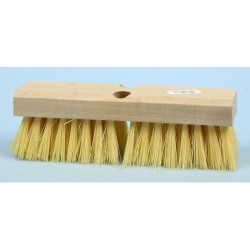 Image of product Hand Deck Scrub Brush Creme Poly 10" Wide #3310