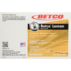 Image of product Label For Betco Lemon Disf. 31390