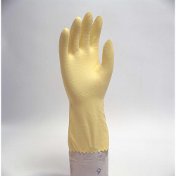 Image of product SZ Latex Yellow Flocked Glove GRFY-M
