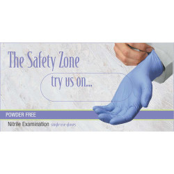 Image of product Nitrile Exam No Powder Blue GL-N106F-M Size Medium