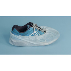 Image of product Shoe Covers Co Polomer Embossed Large Color White