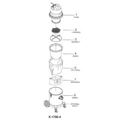 Image of product Manual Minuteman X-1700-4 Air Operated Vacuum