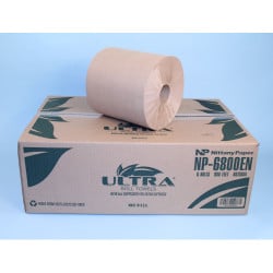 Image of product Nittany Brown Roll Hand Towel 8" Wide, 800', 6 Case NP-6800EN