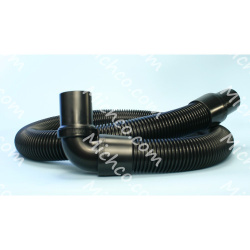 Image of product Hose, Vacuum, 1.5"X 54" Long, Black, Crushproof, Anti-Static, W/Swivel Elbow