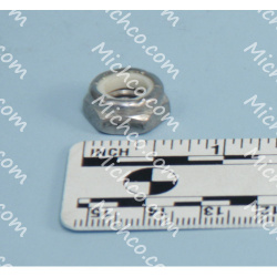 Image of product Nut Hex Head Nylon Lock - Thin Stainless Steel 3/8-16