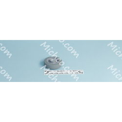Image of product Wheel, 3.0-Dia. 0.87-Wide 0.44-Bore, Rubber, Polypropylene C