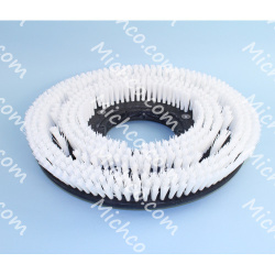 Image of product Brush, 17-inch, 3 Lug, Nylon Bristle, White, For Light Scrub