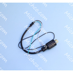 Image of product Cord Pig Tail W/Terminals Black 16 Gauge 3COND 14